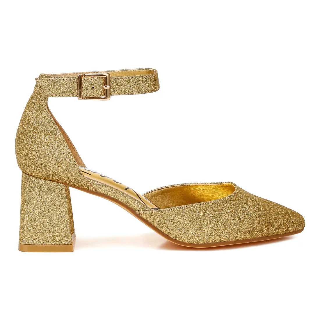Glitter Block Heel Sandals